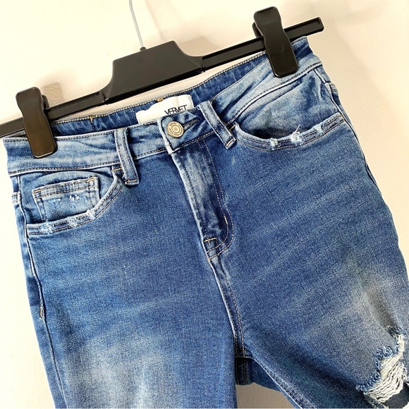 Vervet High Rise Straight Leg Ripped Jeans - Picture 3 of 9